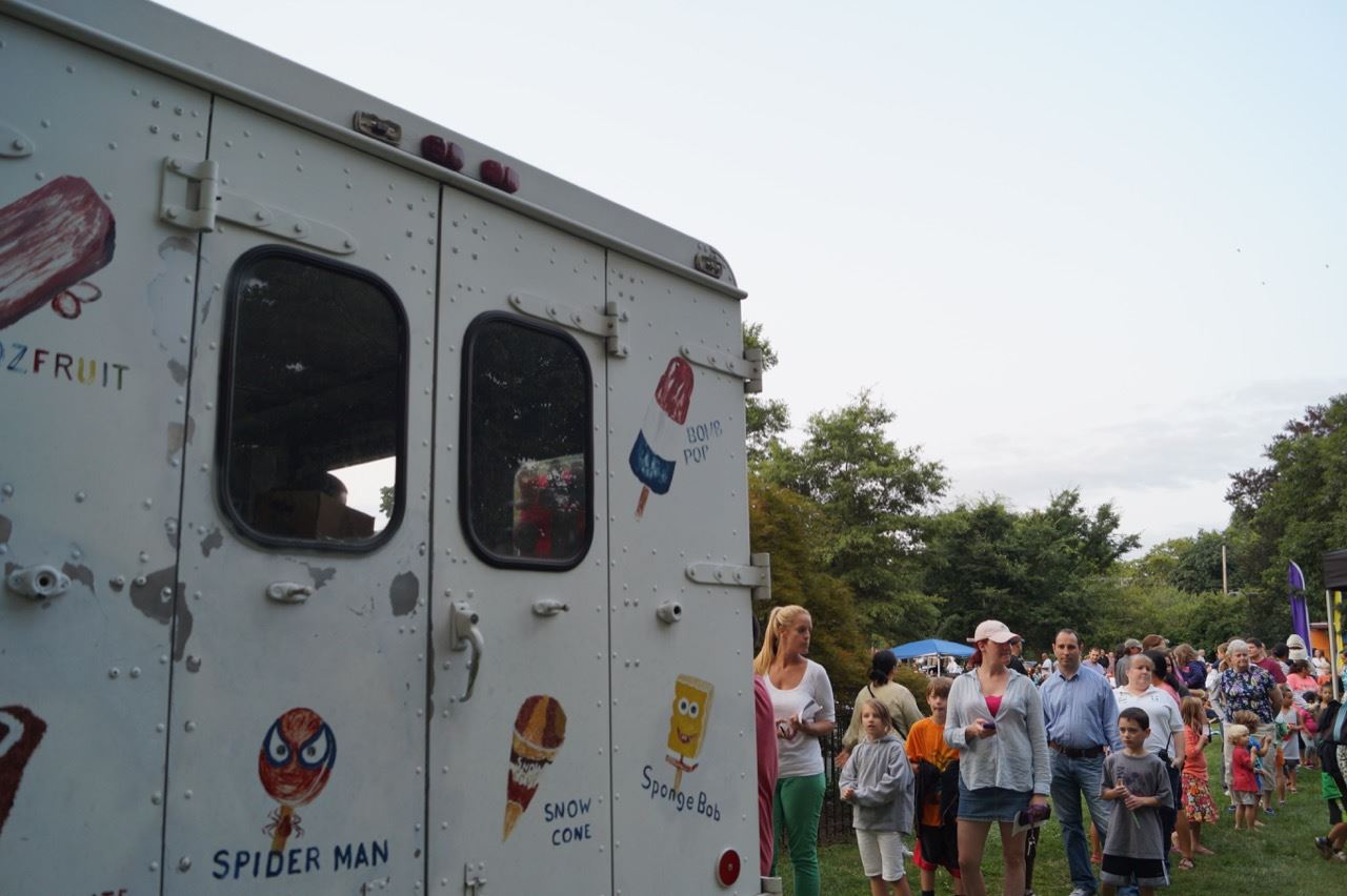 Ice cream truck at the Brian Kirk and the Jirks - Hot Summer Nights event.